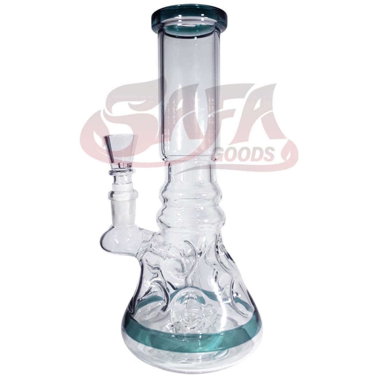 8 Inch Textured Beaker Water Pipes